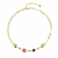 Necklace Brand Woman Aurea in  Surgical steel  Cristallo 09NK012
